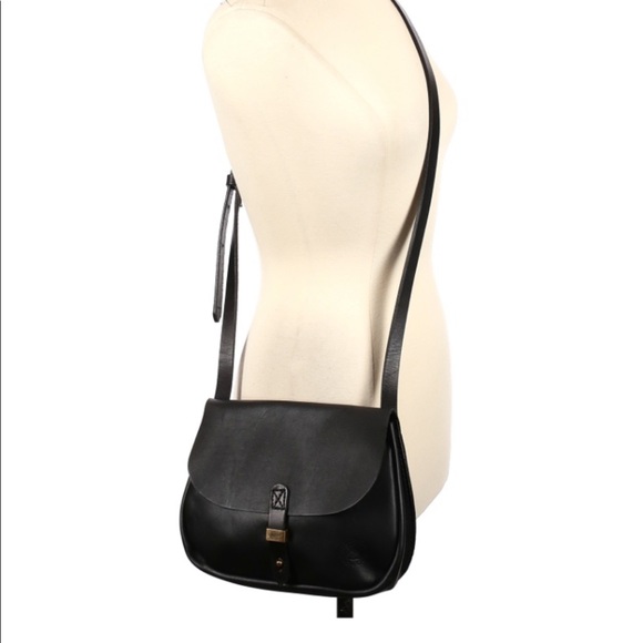 Orox Leather Co. Merces Saddle - Black Full grain leather saddle crossbody bag - Picture 3 of 6